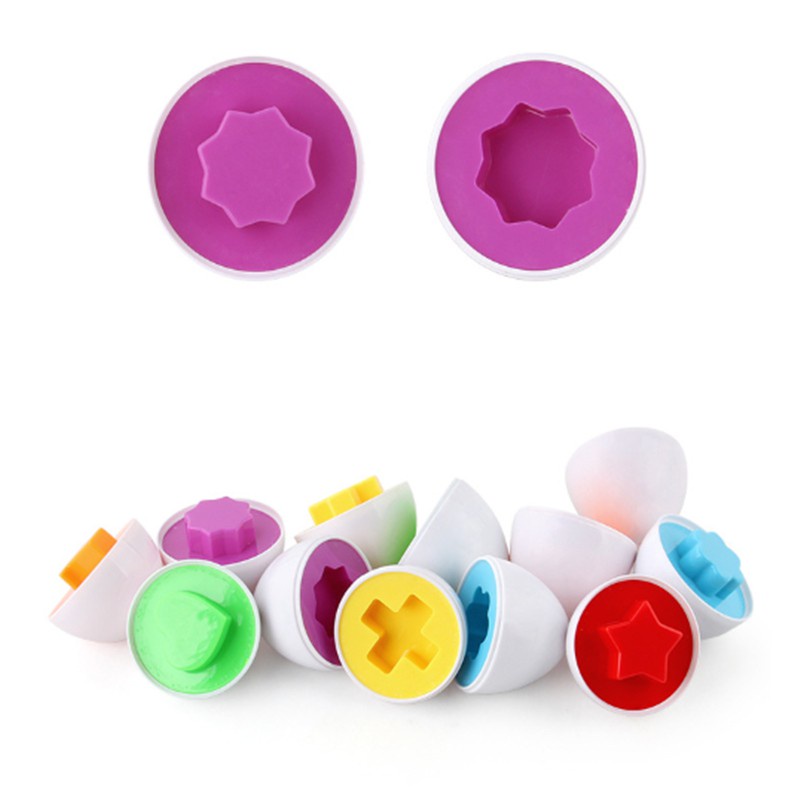 Set 6 trứng đồ chơi học toán 3D thông minh dành cho bé