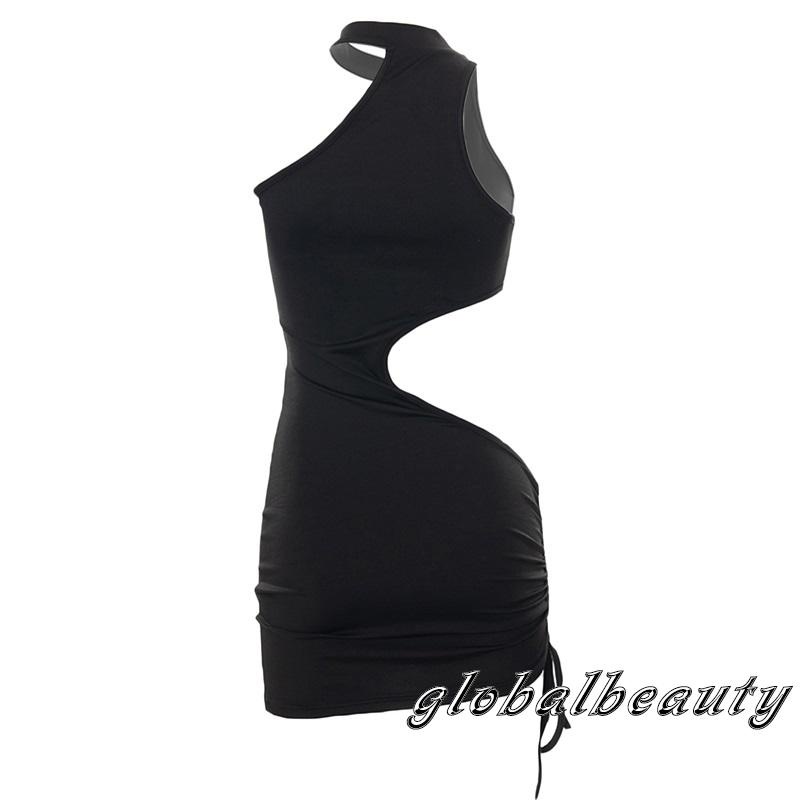 Đầm mini dáng ôm màu trắng đen quyến rũ thời trang mùa hè cho nữ 2022