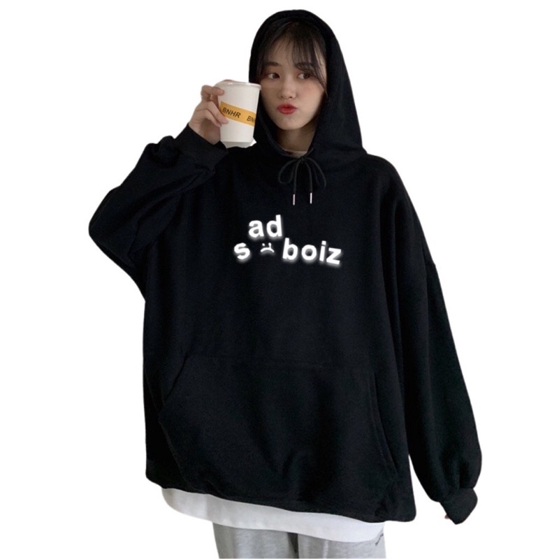Áo Nỉ Hoodie Form Rộng Nam Nữ Chất Nỉ Bông Dày Dặn Sadboiz