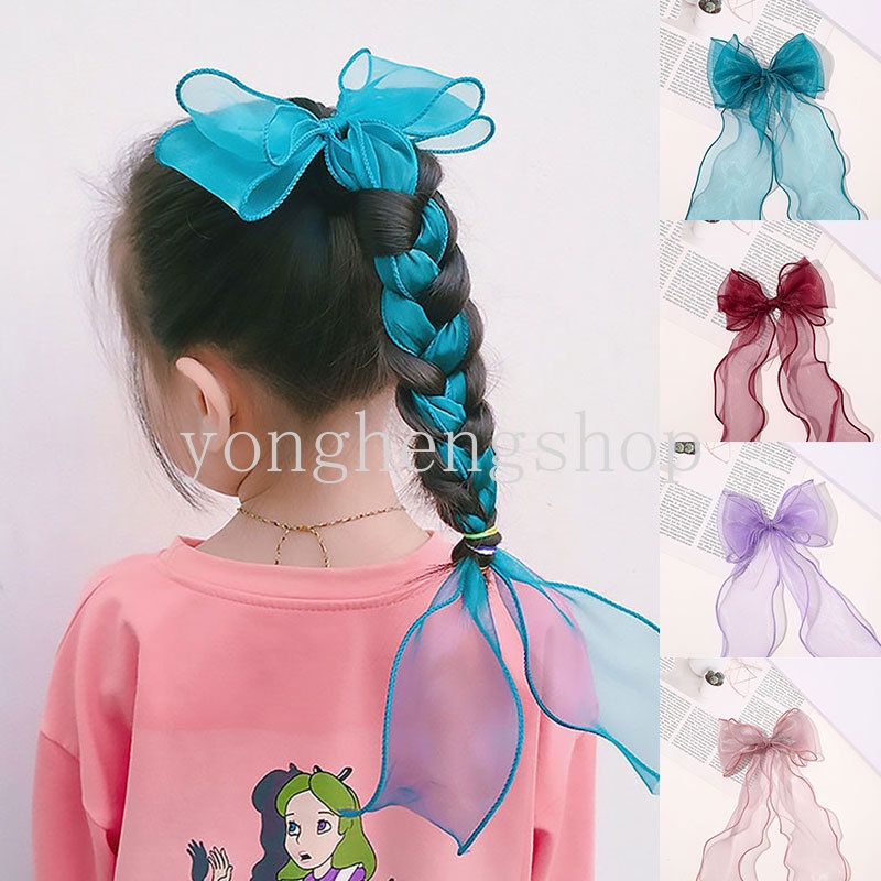 Kẹp Tóc Đính Nơ Ruy Băng Dễ Thương Dành Cho Bé Gái