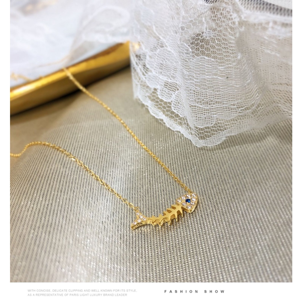 Dây chuyền vòng cổ nữ titan xương cá X9-307A - CAM KẾT KHÔNG GỈ, KHÔNG BAY MÀU - BẢO HÀNH 12 THÁNG