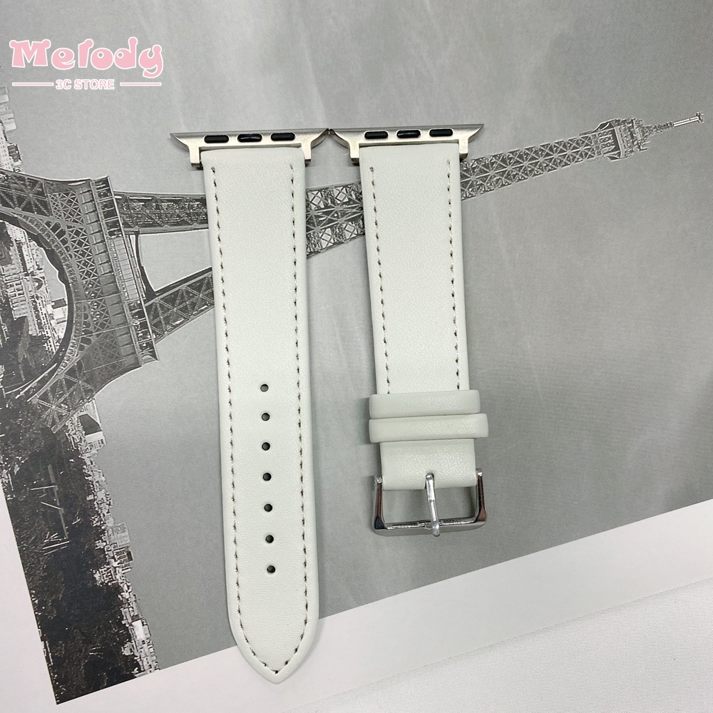 Dây Đeo Bằng Da PU Mềm Cho Đồng Hồ Thông Minh Watch Se 6 5 4 Iwatch 38mm 40mm 42mm 44mm
