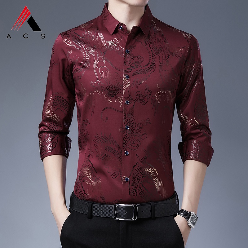 Áo Sơ Mi Dài Tay In Họa Tiết Thiết Kế Mới Cao Cấp Thời Trang Dành Cho Nam