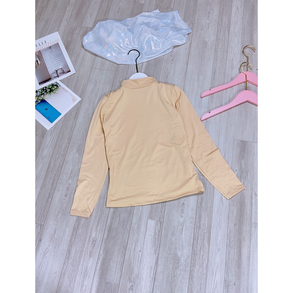 Áo Thun Nữ Giữ Nhiệt Cổ Cao 🦋 Áo Body Nữ Trơn Dáng Ôm 4 Màu KP Clothes | BigBuy360 - bigbuy360.vn