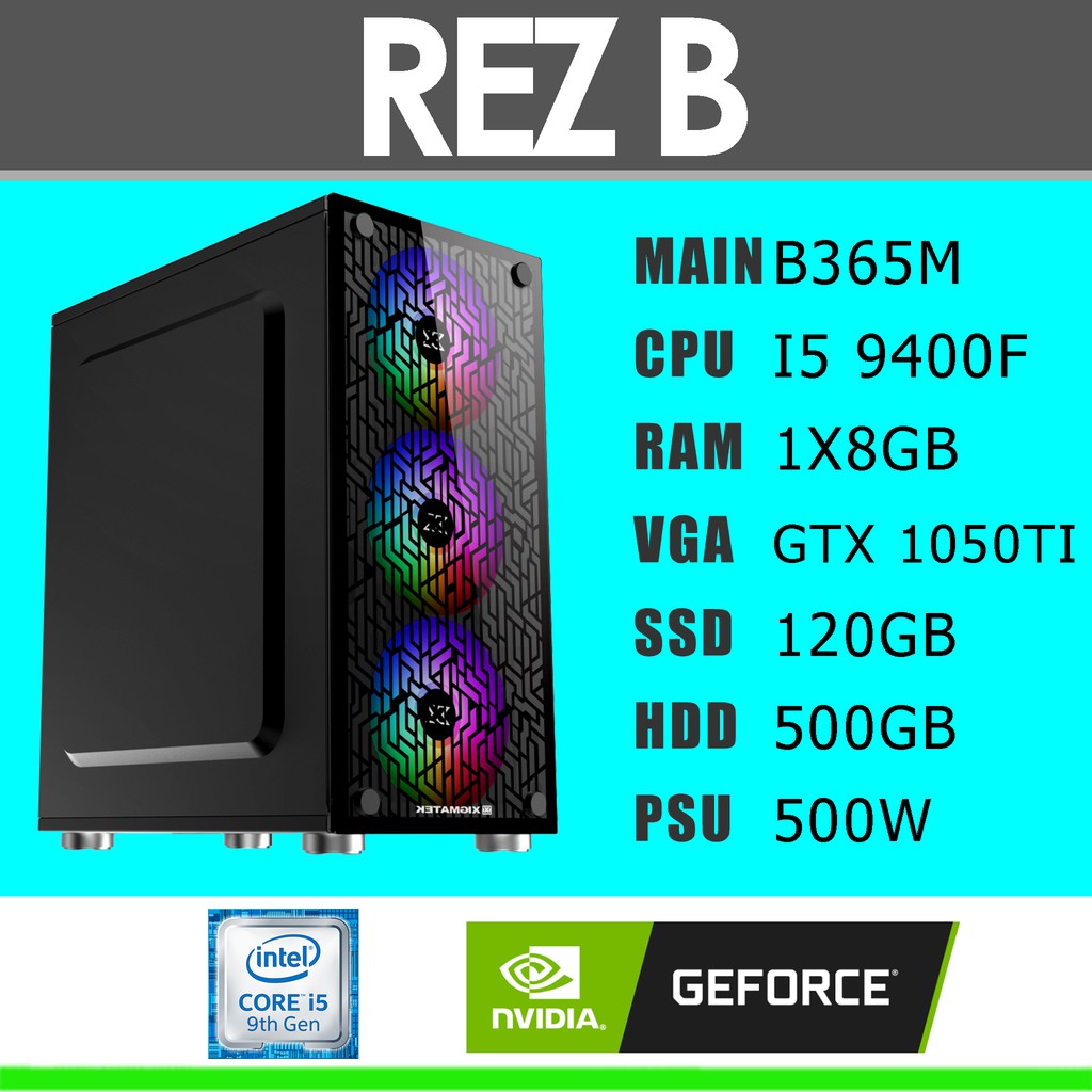 Pc gaming I5 9400F/MAIN B365M/RAM 8GB/GTX 1050TI/SSD 128GB + HDD 500GB/NGUỒN 500W/MÀN HÌNH SAMSUNG 32INCH | BigBuy360 - bigbuy360.vn