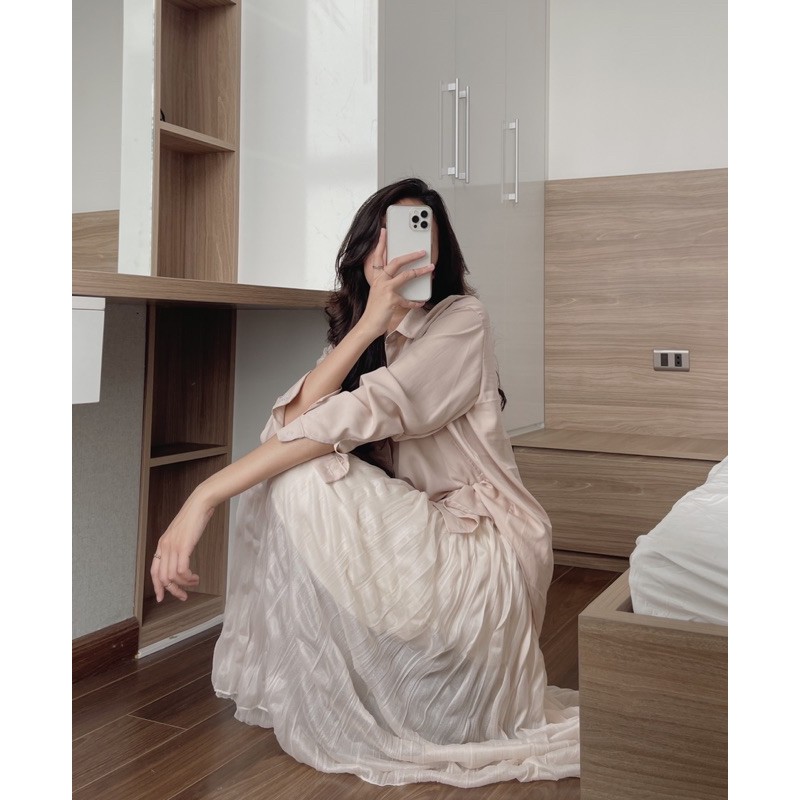 [Mã FAXANH55 giảm 10K đơn 50K] chân váy nhăn bóng 4861 | BigBuy360 - bigbuy360.vn