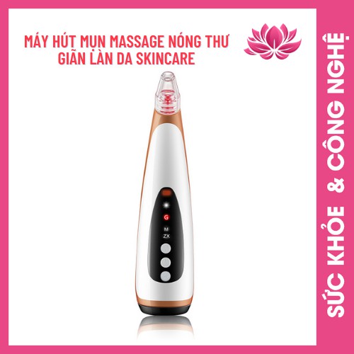 Máy Hút Mụn - Máy Hút Mụn Massage Nóng Thư Giãn Làn Da Skincare, Lực Hút Mạnh Mẽ, Làm Sạch Nhân Mụn, Loại Bỏ Bụi Bẩn