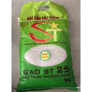Gạo ST25 - Đặc sản Sóc Trăng - Loại bao 5 kg (31.000 / 1 kg)