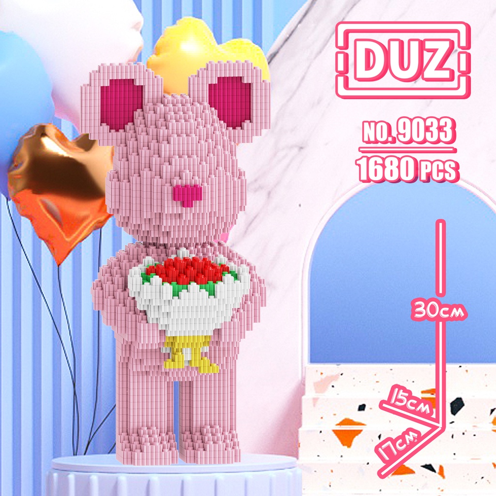 Mô hình lắp ghép gấu Bearbrick 30cm cho bé