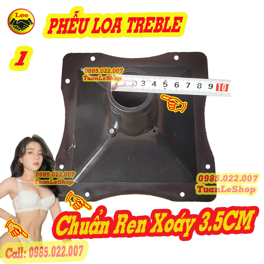 02 PHỄU LOA TREBLE HỎA TIỄN 19X19CM – HỌNG LOA TREP 19X19 – GÁI 02 PHỄU