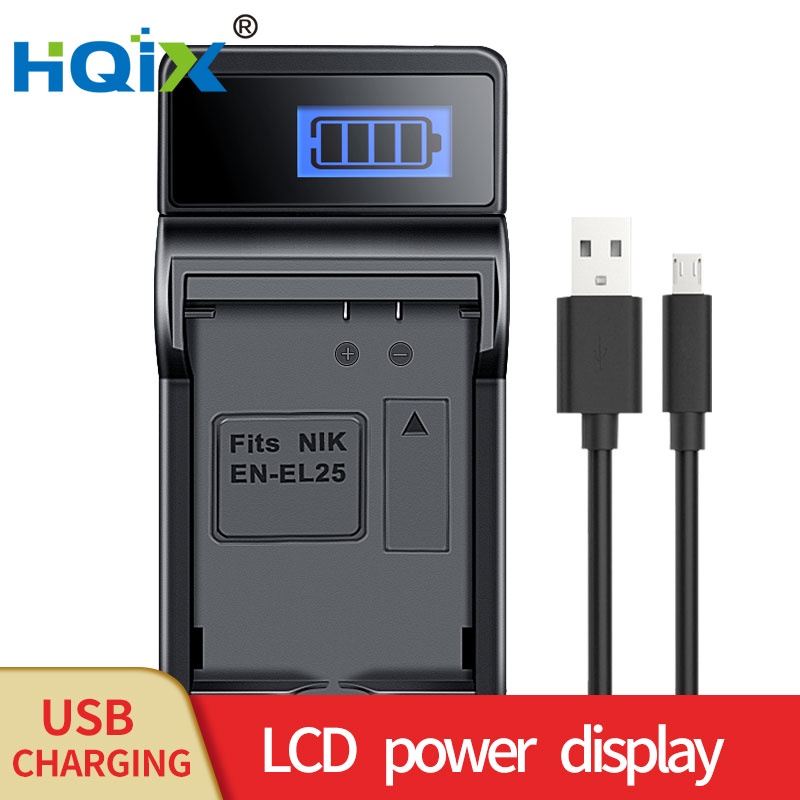 HQIX Thích hợp cho máy ảnh Nikon Z50 Z fc Zfc Bộ sạc pin EN-EL25
