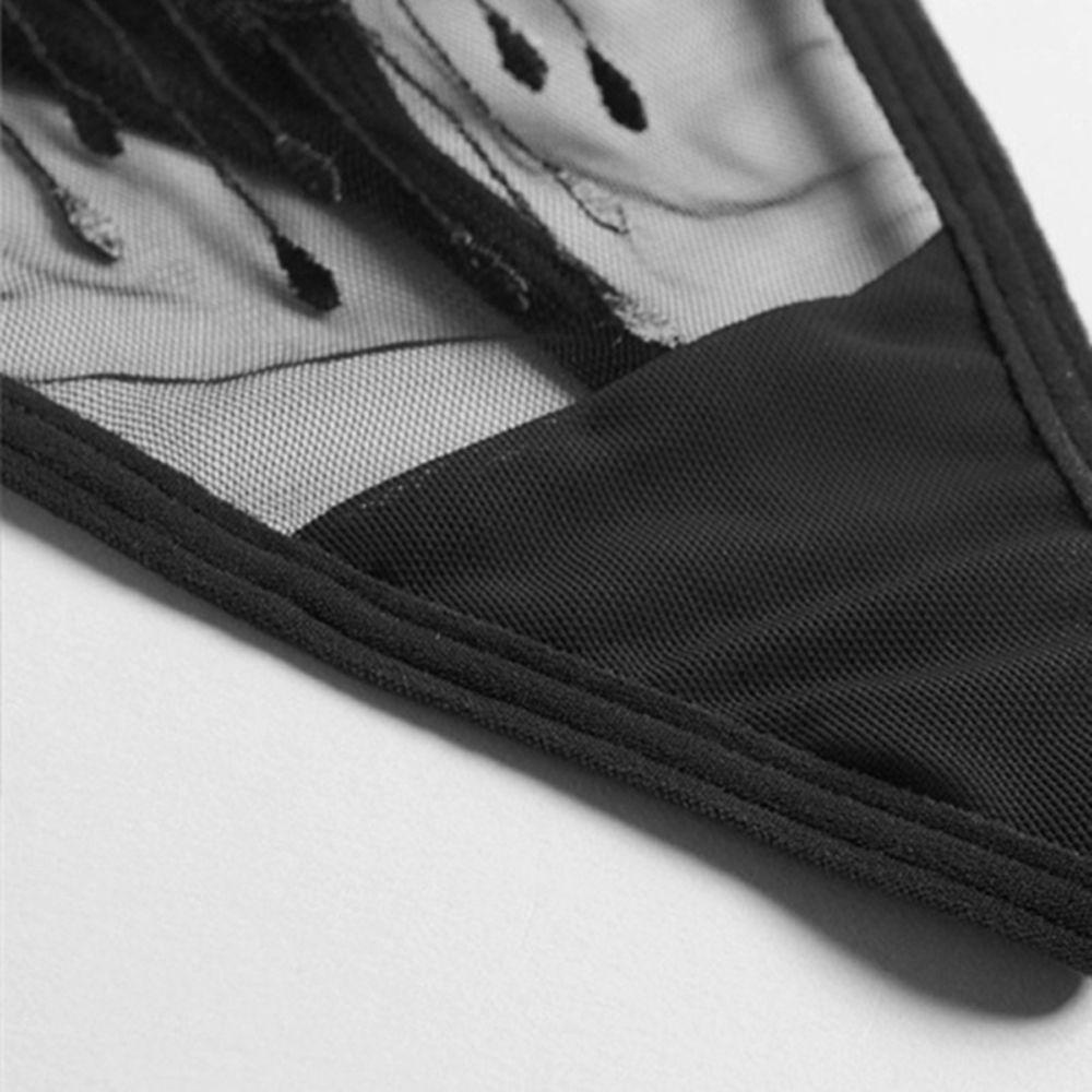 Quần Lót G-string Lưng Thấp Thêu Họa Tiết Phối Tua Rua Trong Suốt Quyến Rũ Cho Nữ
