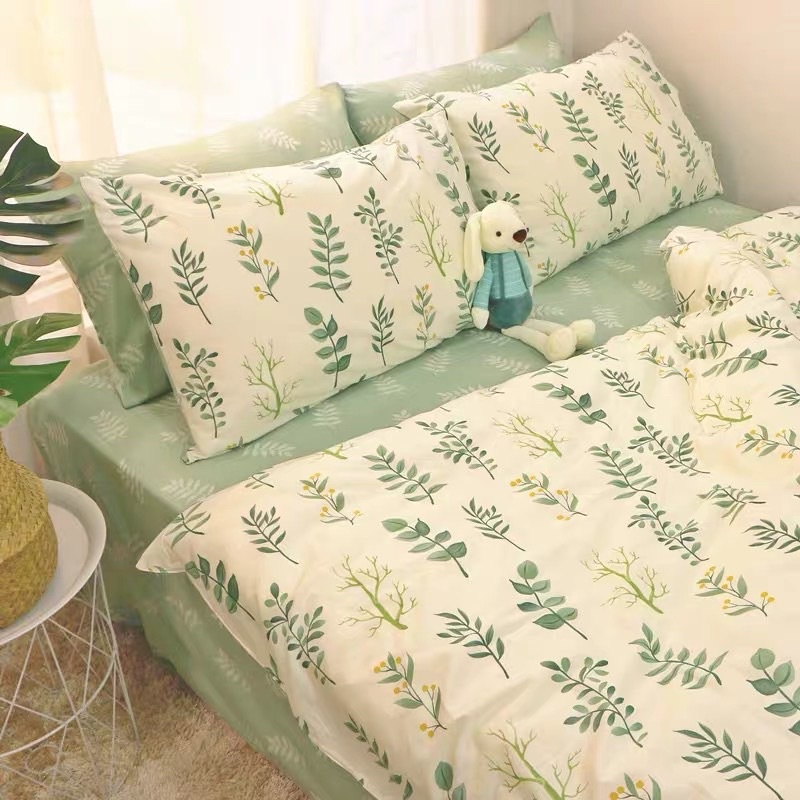 Set Bộ Vỏ Chăn Ga Hoa Xinh Chất Liệu Vải Cotton Living, Chất Vải Thoáng Mát, Bền Đẹp - Nhiều Hoạ Tiết _Shinbedding