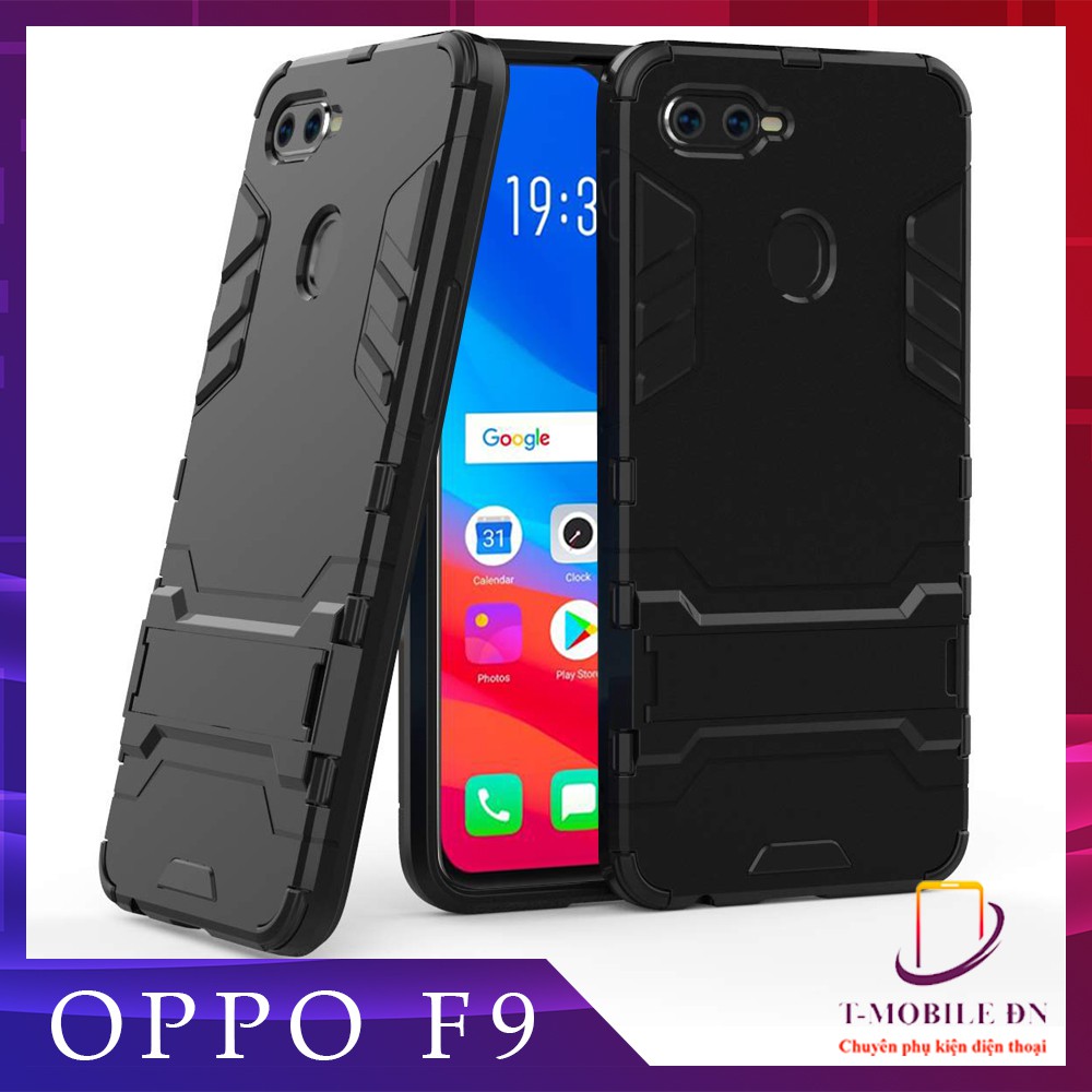 Ốp lưng Oppo F9 IRON MAN chống sốc bảo vệ camera kèm chống xem video rất tiện lợi