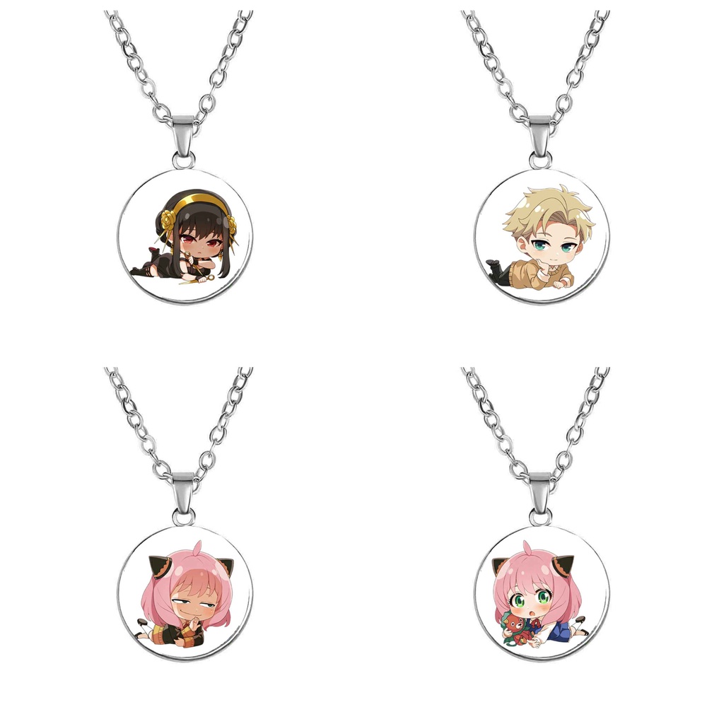 Vòng cổ in hình nhân vật SPY x Family ver nằm anime chibi xinh xắn phụ kiện trang sức
