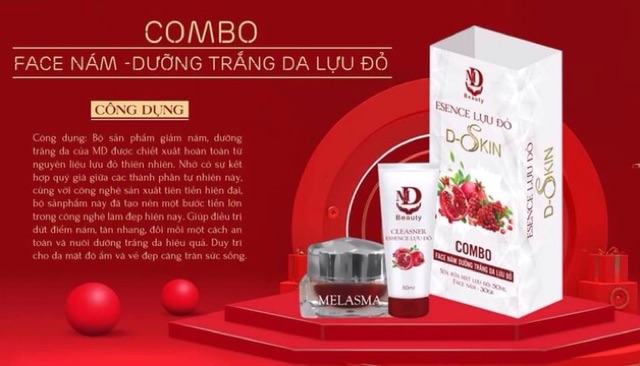 COMBO DƯỠNG DA ESSESCE KEM NÁM LỰU ĐỎ D SKIN