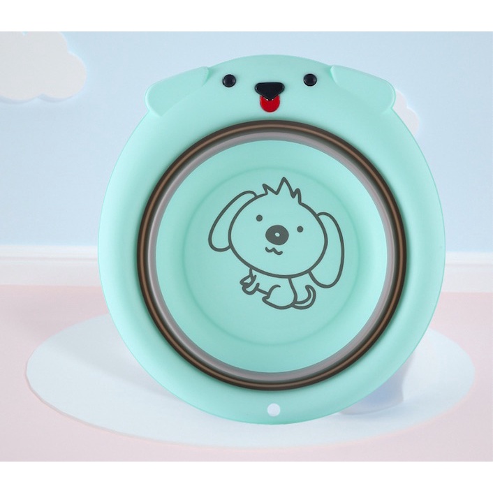 Chậu Rửa Mặt Gấp  Gọn Thông Minh, Thị Nhím Store, Chậu Rửa Mặt Cho Bé Sơ Sinh Dung Tích 3.5L