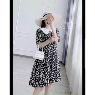Đầm bầu suông bbr cổ tim dễ thương