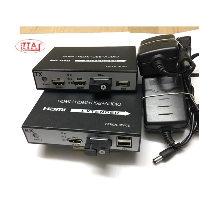 Bộ kéo dài HDMI và USB qua dây QUANG xa 20KM