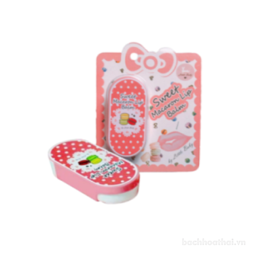 Hộp sáp dưỡng môi ngừa ṫhâm Sweet Macaron Lip Balm Thái Lan