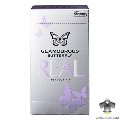 Bao cao su Jex Glamourous Butterfly Real, bao cao su nhiều gel trơn siêu mỏng