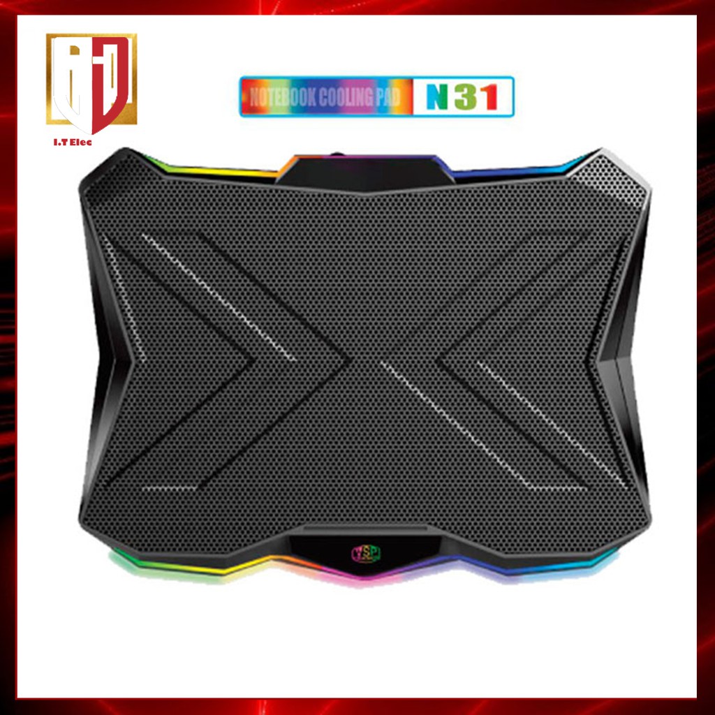 Đế Quạt Tản Nhiệt Làm Mát Laptop Đèn Led VSP Cooler N31