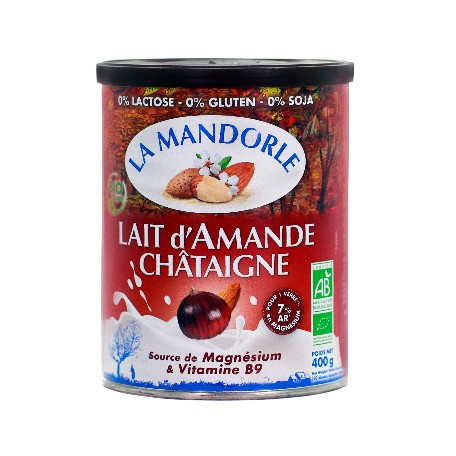 Sữa hạnh nhân hạt dẻ hữu cơ 400g - La mandorle