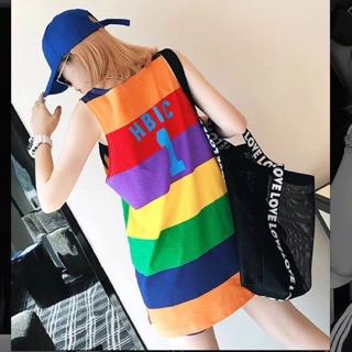 Áo 3 bỗ 7 sắc cầu vồng