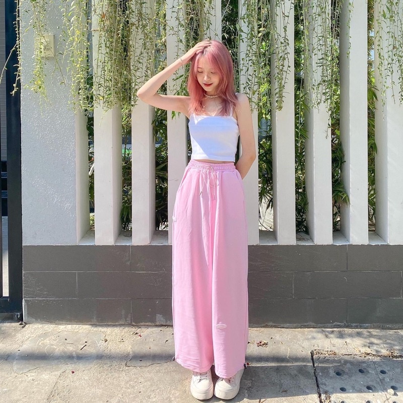 QUẦN JOGGER NỈ DÂY RÚT 2 TEM FORM UNISEX [Kèm Ảnh Thật]
