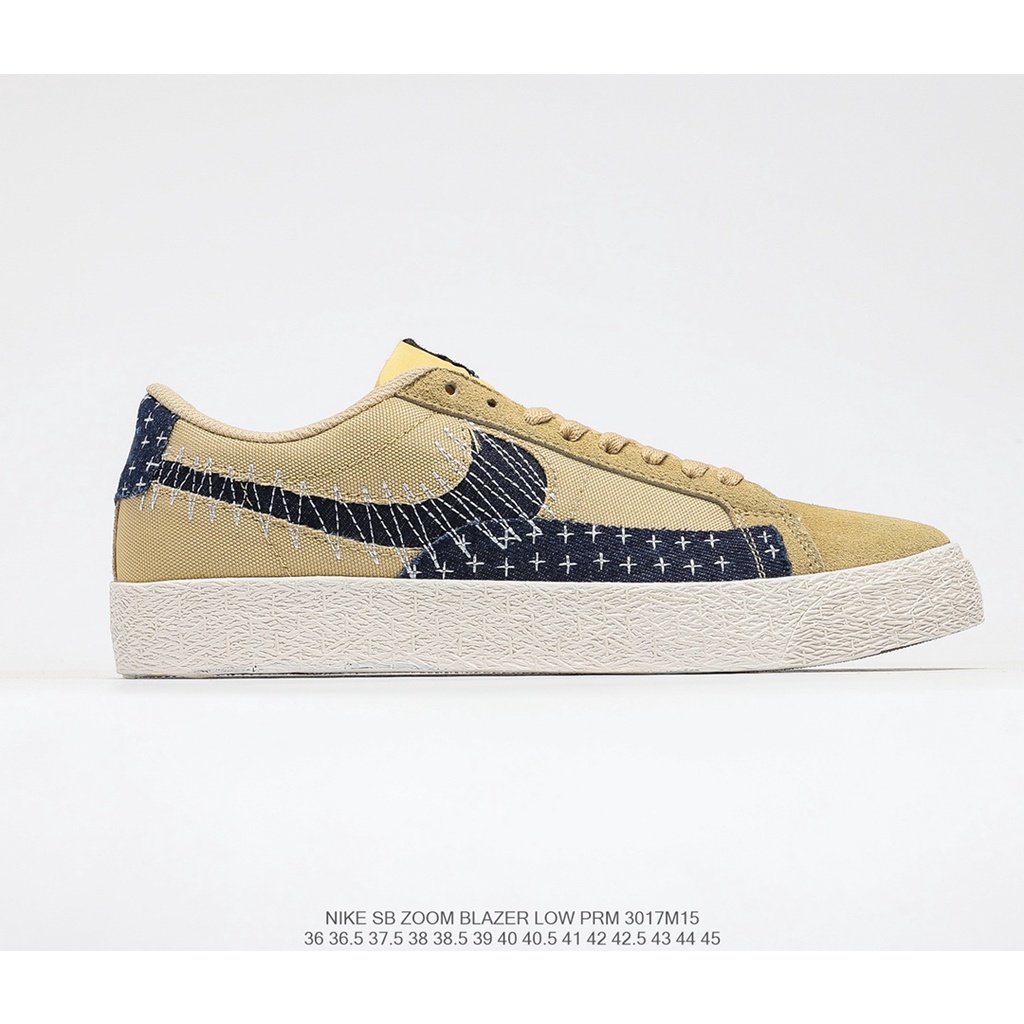 GIÀY SNEAKER MÃ SẢN PHẨM_Nike SB Blazer Mid Premium"Sashiko Sesame" NHIỀU MÀU PHONG CÁCH FULLBOX + FREESHIP