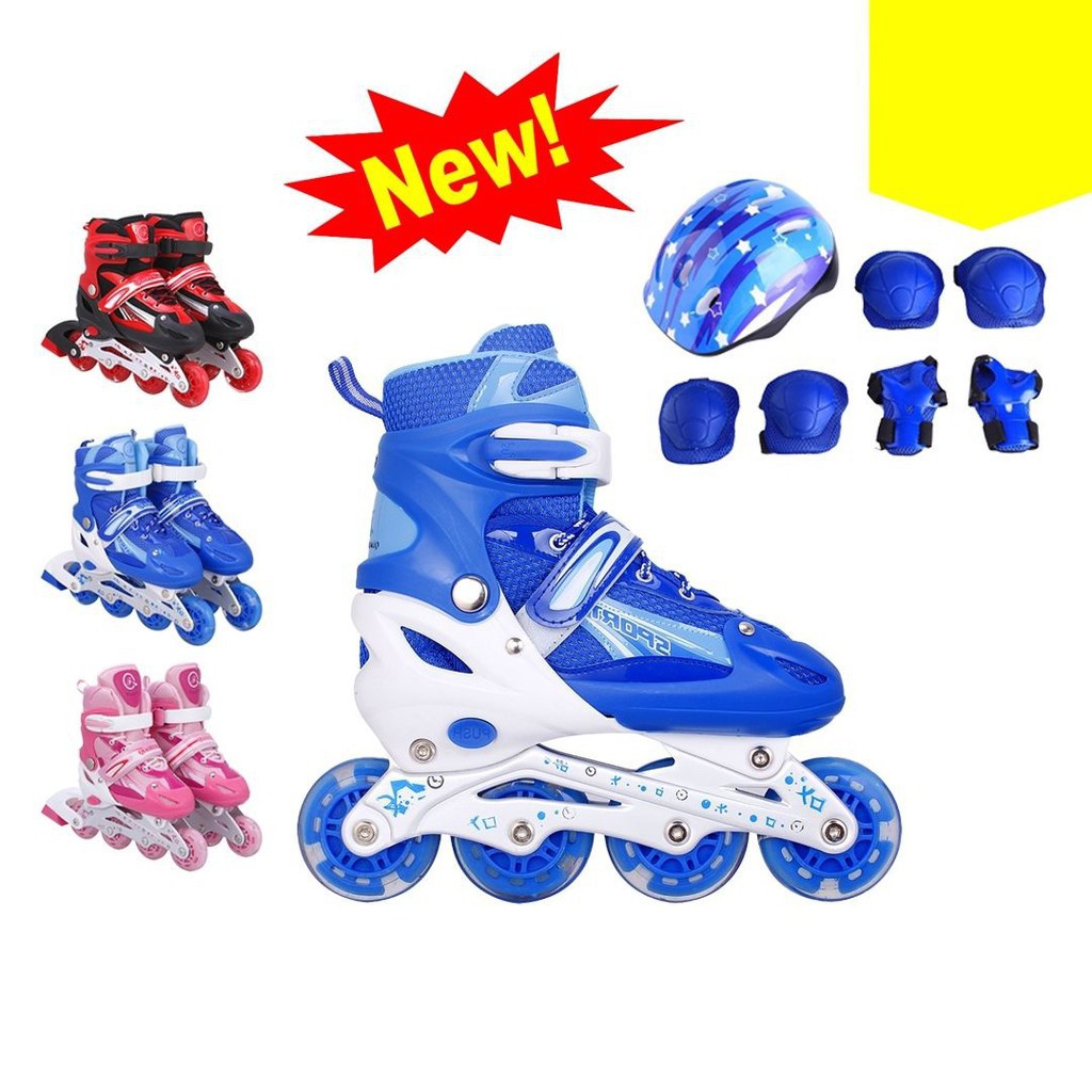 Giày patin trẻ em có bánh xe phát sáng, full bảo hộ giày sport hàng chất lượng ~BOL.shop