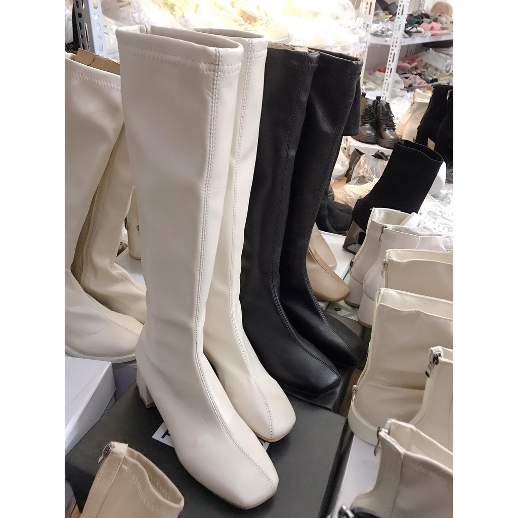 bốt- boot đùi da gót cao 5p  khóa kéo sau -  lót lông hàng sẵn | BigBuy360 - bigbuy360.vn