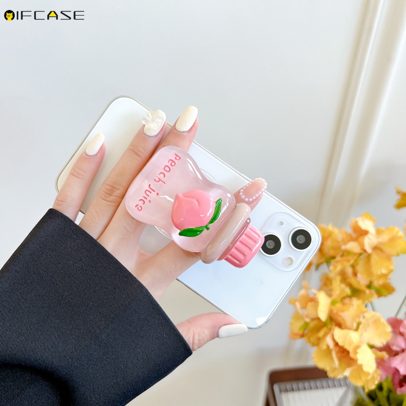 Giá Đỡ Điện Thoại Có Túi Khí Hình Chai Nước Trái Cây Sang Trọng Cho Điện Thoại Android