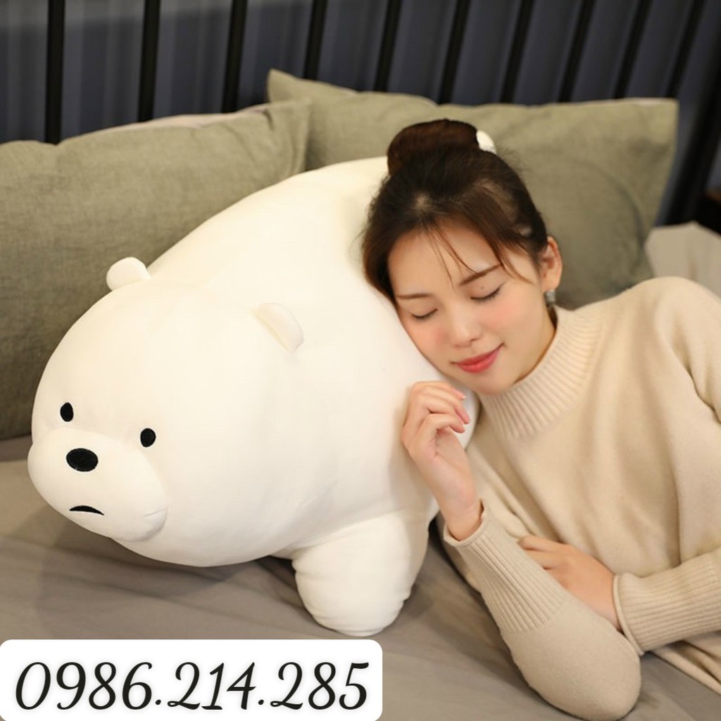 Thú Bông Anh Em Nhà Gấu Cao Cấp Gấu Bông Béo, Gấu Ôm Cho Bé, Gấu Bông Mền Mịn Size 50cm, Size 70cm