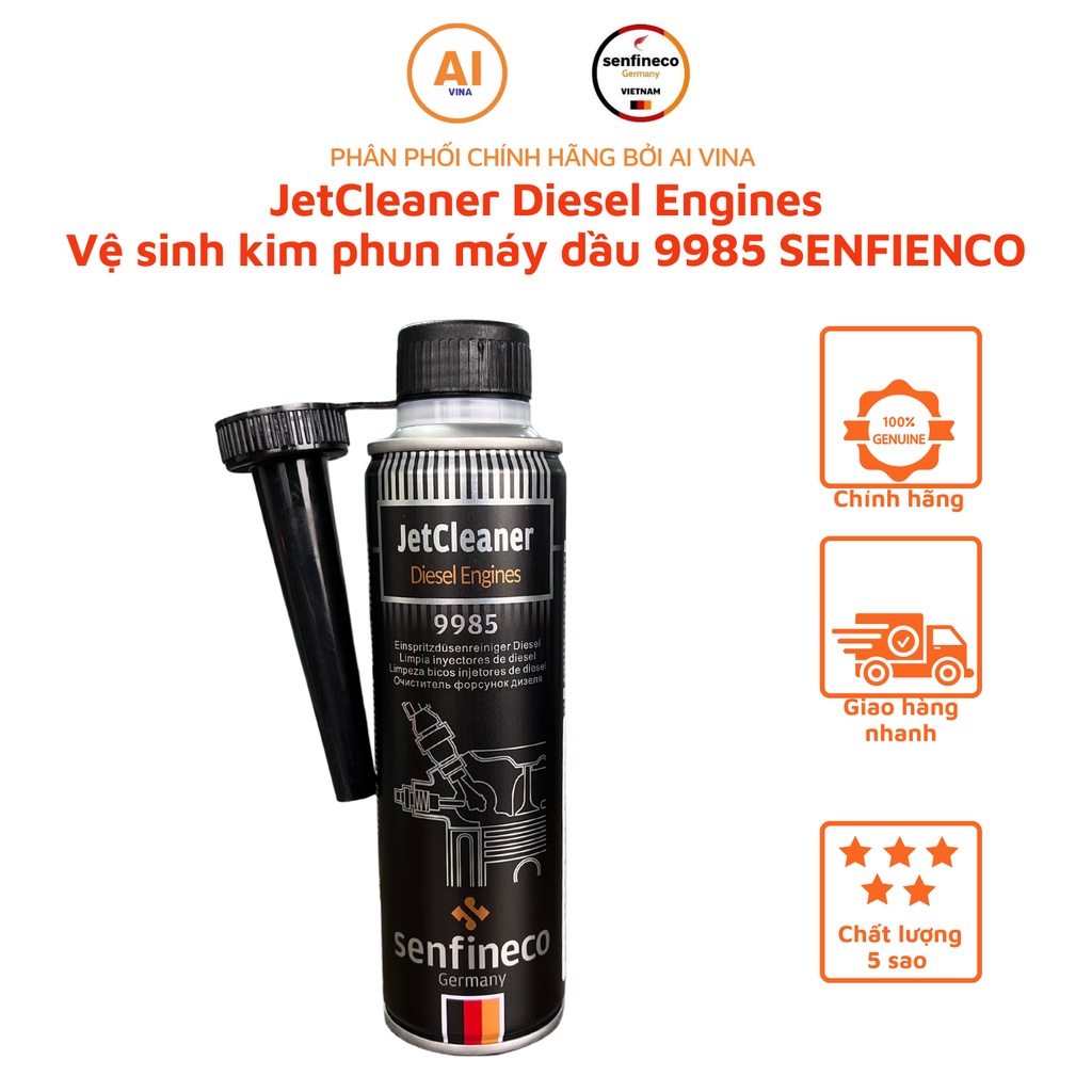 Dung Dịch Vệ Sinh Kim Phun Dầu Diesel Senfineco 9985 Giúp Ổn Định Vòng Tua Máy Tiết Kiệm Nhiên Liệu 300ml