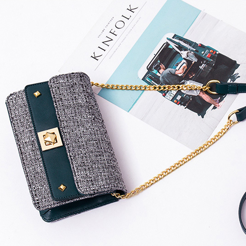 Túi Đeo Chéo Dây Xích Thời Trang Đơn Giản Dễ Phối Đồ Cho Nữ