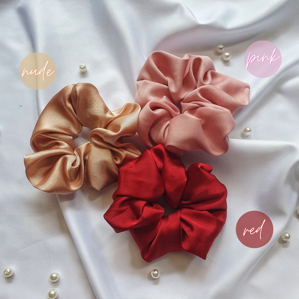 Sỉ - Dây cột tóc lụa scrunchies/đồ buộc tóc crunchies phụ kiện tóc