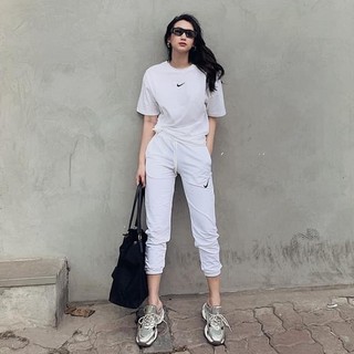 bộ quần jogger bo gấu áo phom rộng thêu phẩy 3 màu