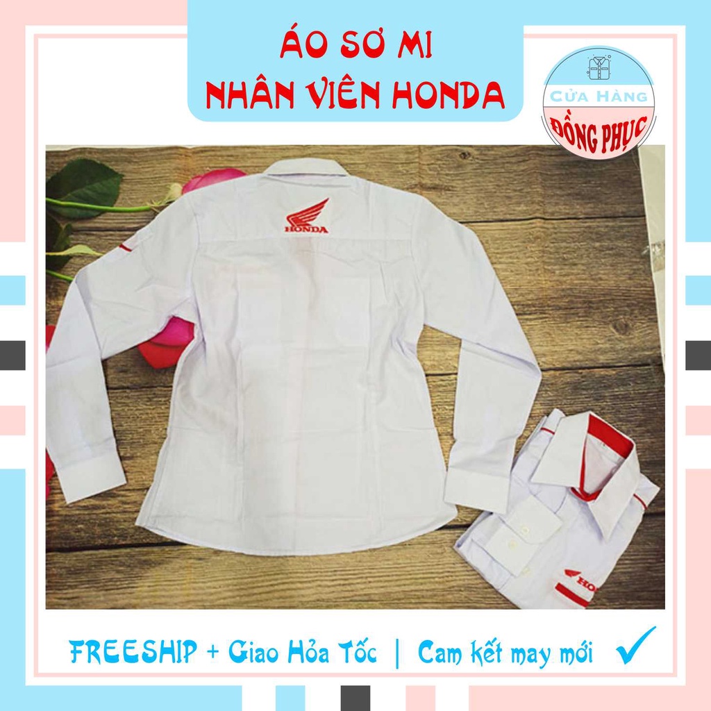 ĐỒNG PHỤC SƠ MI NHÂN VIÊN BÁN HÀNG HONDA NAM NỮ, ÁO SƠ MI HONDA, MẪU ĐÚNG CHUẨN CỦA HEAD, Gía sỉ