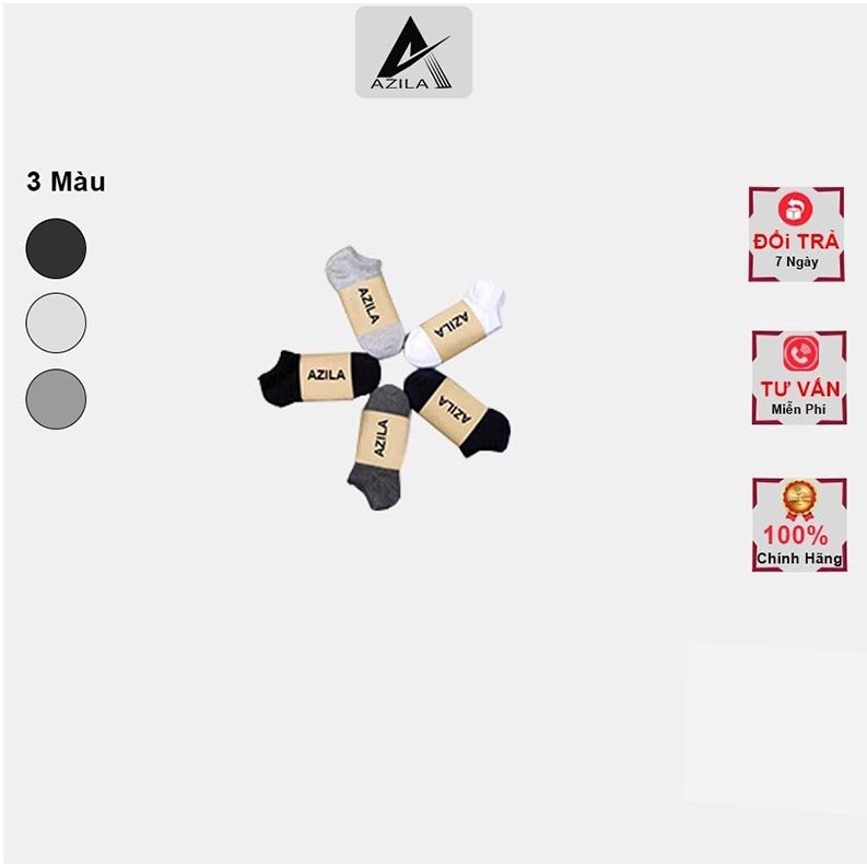 Tất Nam Nữ Azila Cổ Ngắn Màu Trơn Công Sở Cao Cấp -1