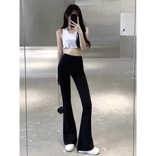 Quần legging loe dáng dài nữ