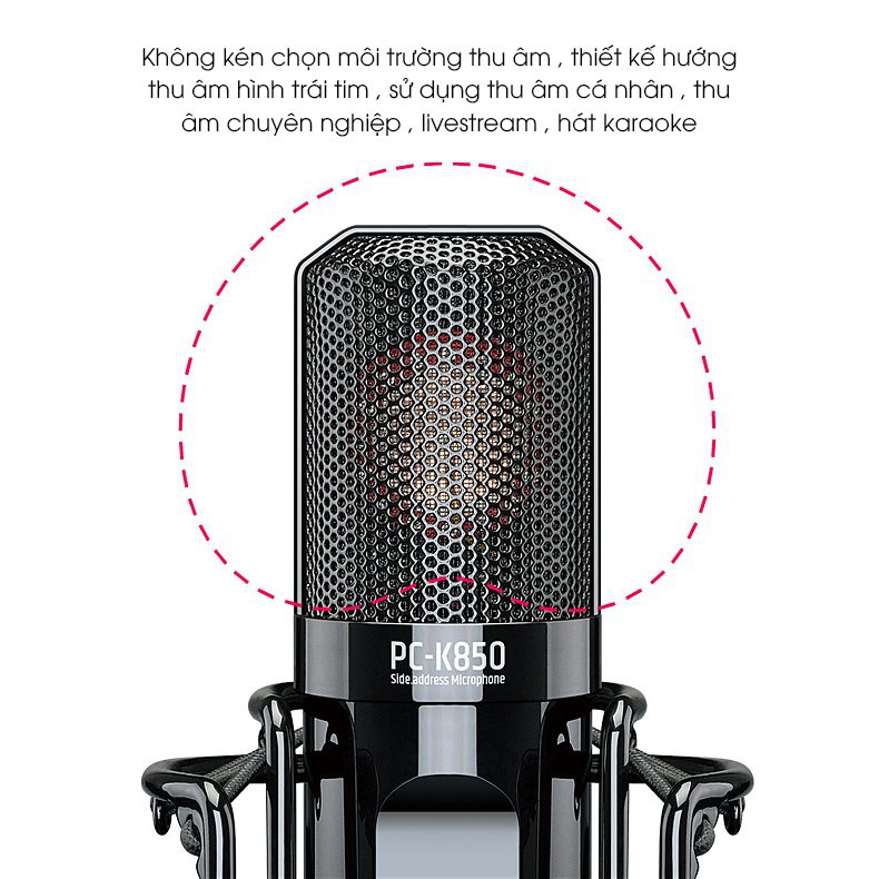 【Chính hãng】Mic thu âm Takstar PC-K850 hát karaoke, livestream, bán hàng, thu âm, BẢO HÀNH 1 NĂM SẢN PHẨM