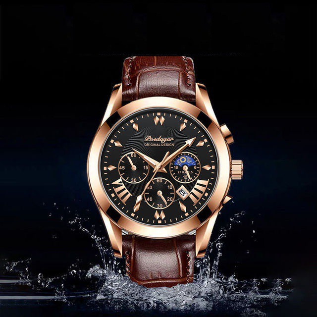 Đồng hồ nam đồng hồ nam dây da chính hãng không thấm nước POEDAGAR cao cấp DH05A - Aka Mart | BigBuy360 - bigbuy360.vn