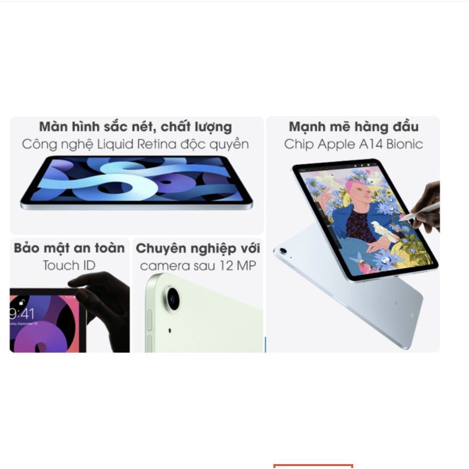 [Trả góp 0% LS] iPad Air 4 (2020) 256GB WIFI chính hãng Apple, mới 100%, chưa kích hoạt | BigBuy360 - bigbuy360.vn
