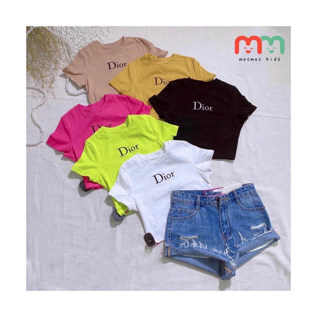 Áo croptop bé gái size đại cá tính thun cotton cao cấp mềm mịn mát co dãn cho bé 25kg đến 43kg