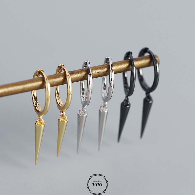 Bông tai Bạc 925 cao cấp kiểu khuyên tròn Rowling – khuyên tai ViVi_Gift