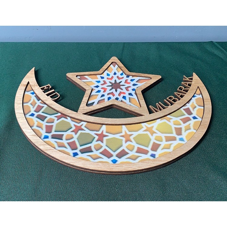 Khay Gỗ Đựng Bánh Trung Thu Nhiều Màu Trang Trí