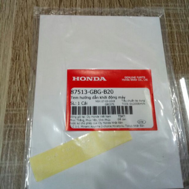 Tem Thông Số Dream Việt, Tem Hộp Xích Và Gáy [ CHÍNH HÃNG ] - Tem Thông Số Hộp Xích, Cơ Cấu Sang Số Dream Việt, Super Dr