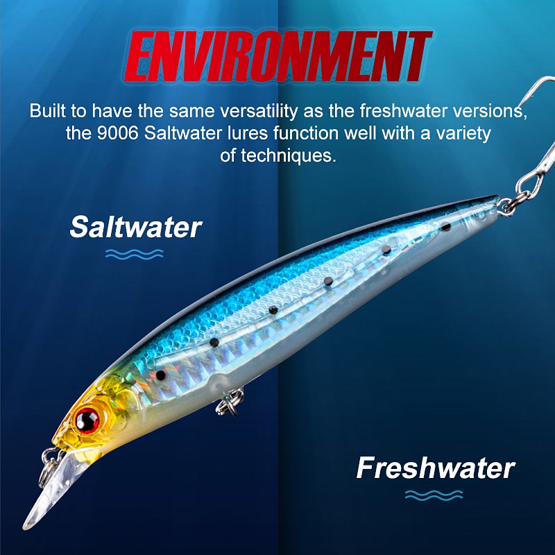 Mồi câu giả hình con cá NBL9006 10cm/13.6g 12cm/22g chuyên dụng