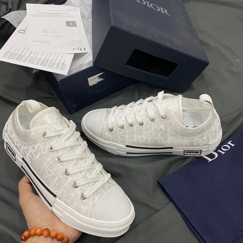 GIÀY DIO B23 SNEAKER LOW ALL WHITE LAI AU